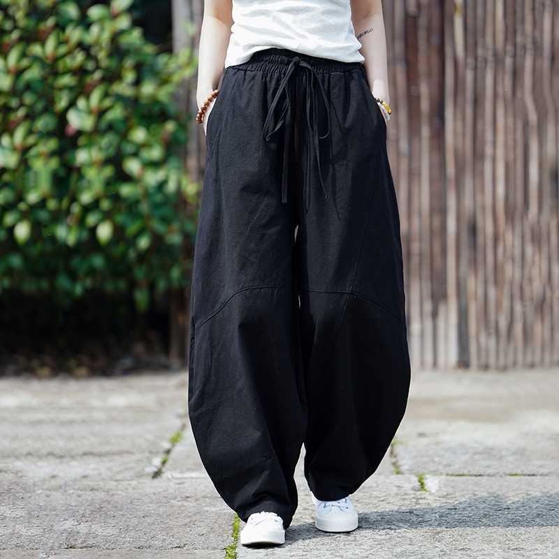 Retro Track Pant - Pantalon Harem en Coton et Lin