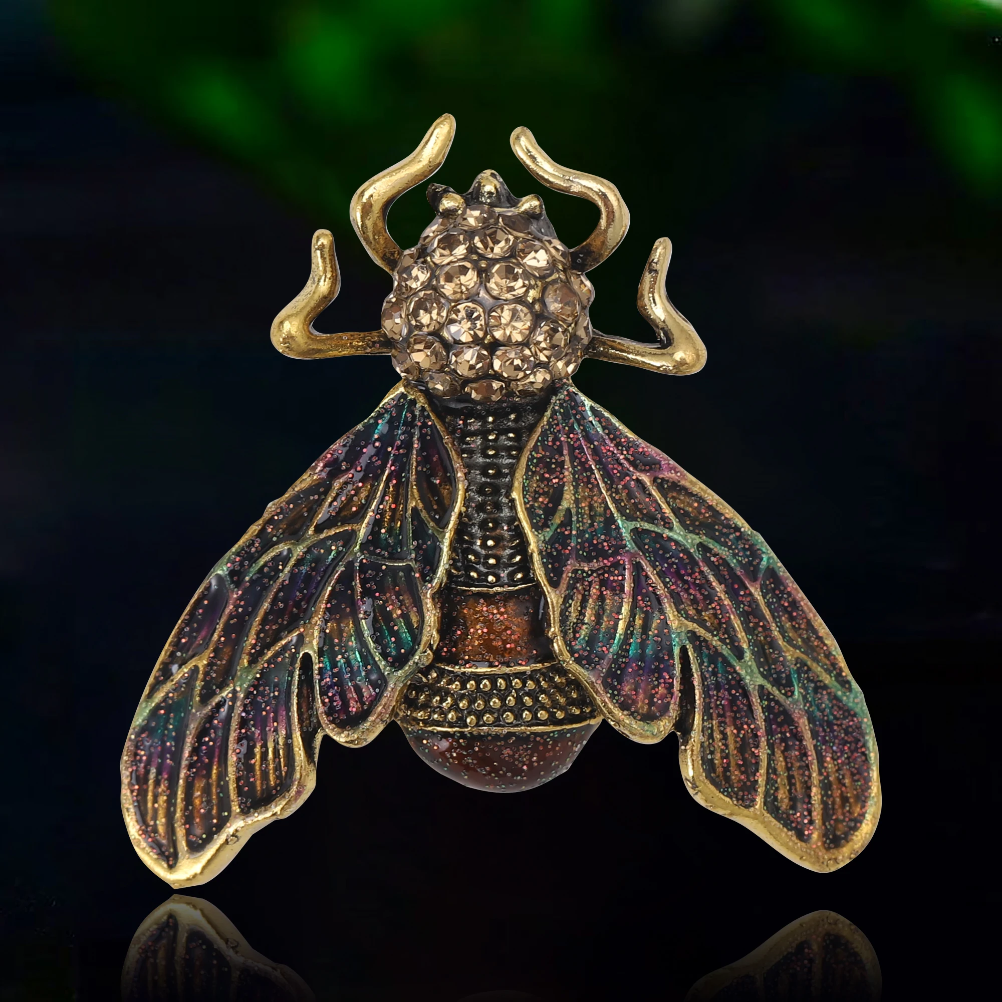 Vintage Fashion Bug - Broches anti-insectes Vintage en strass pour