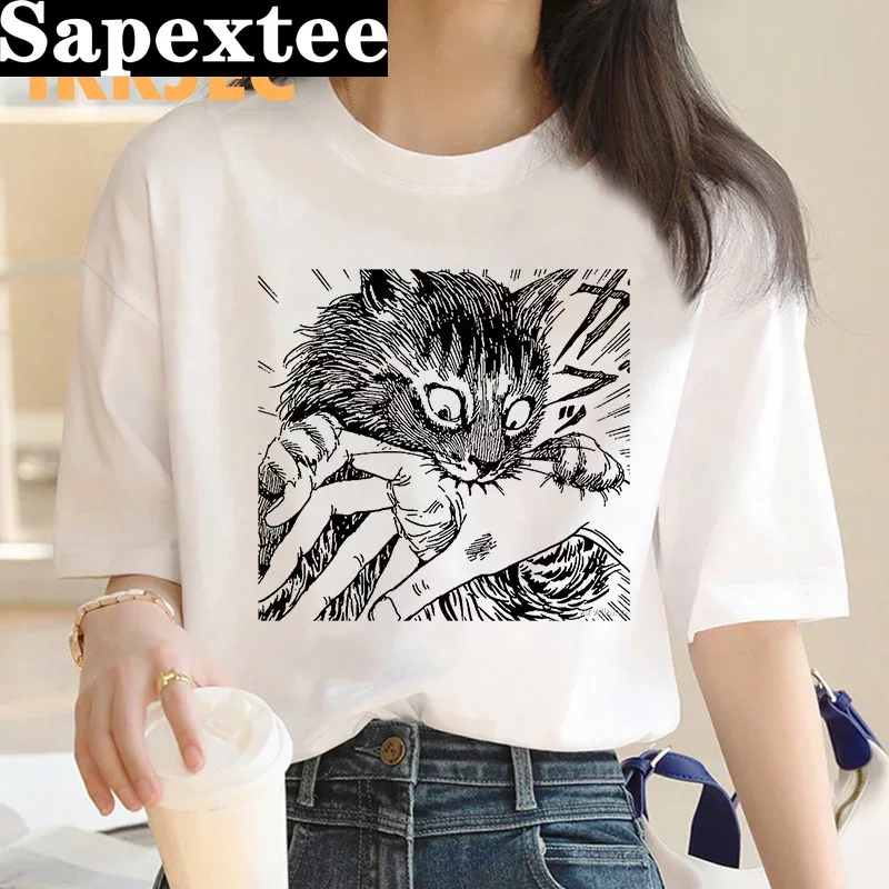 Tie Dye Shirt Vintage - Junji ito t-shirt femmes harajuku kawaii