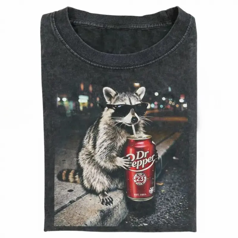 Vintage Fashion Gen Z - T-shirts graphiques vintage à motif raton