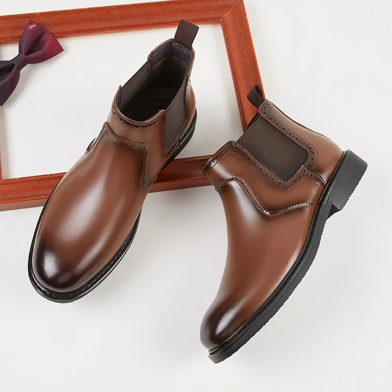 Vintage Fashion Luxury - Bottes Oxford en cuir Vintage pour