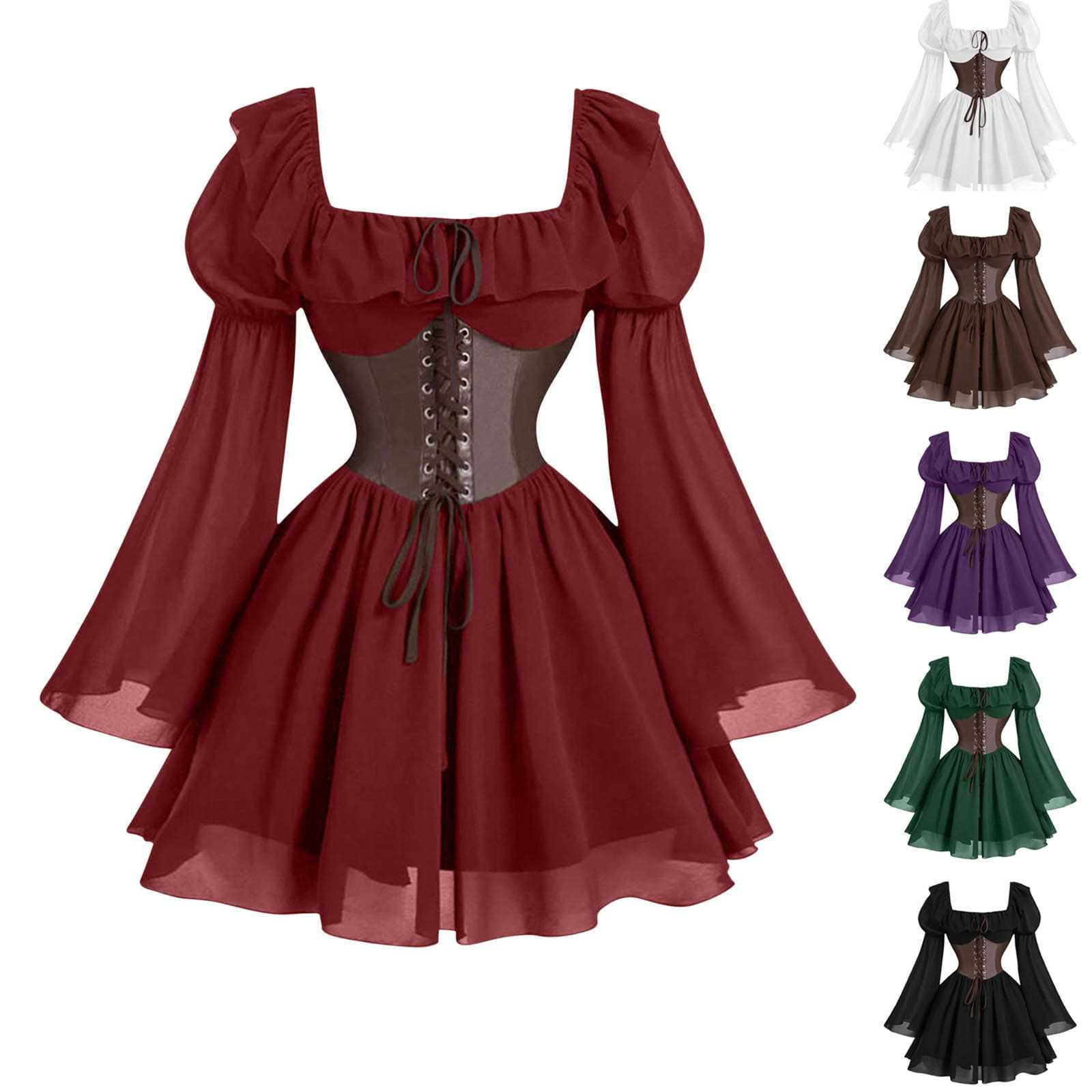Vintage Victorian Fashion - Renaissance médiévale à manches longues femmes
