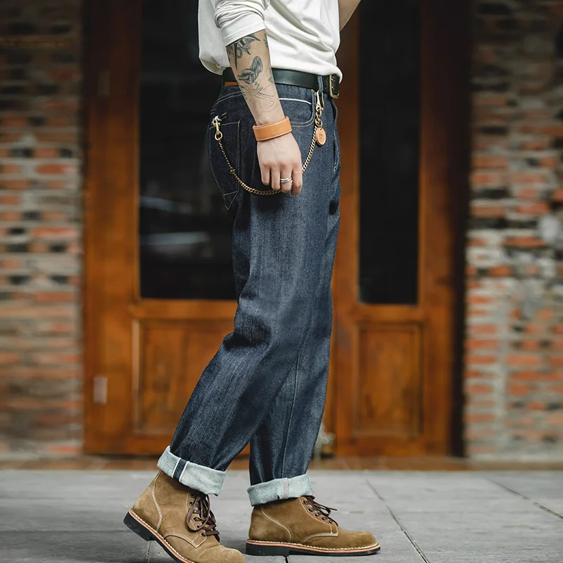 Retro Track Pant - Maden Vintage 13.5oz jean en Denim