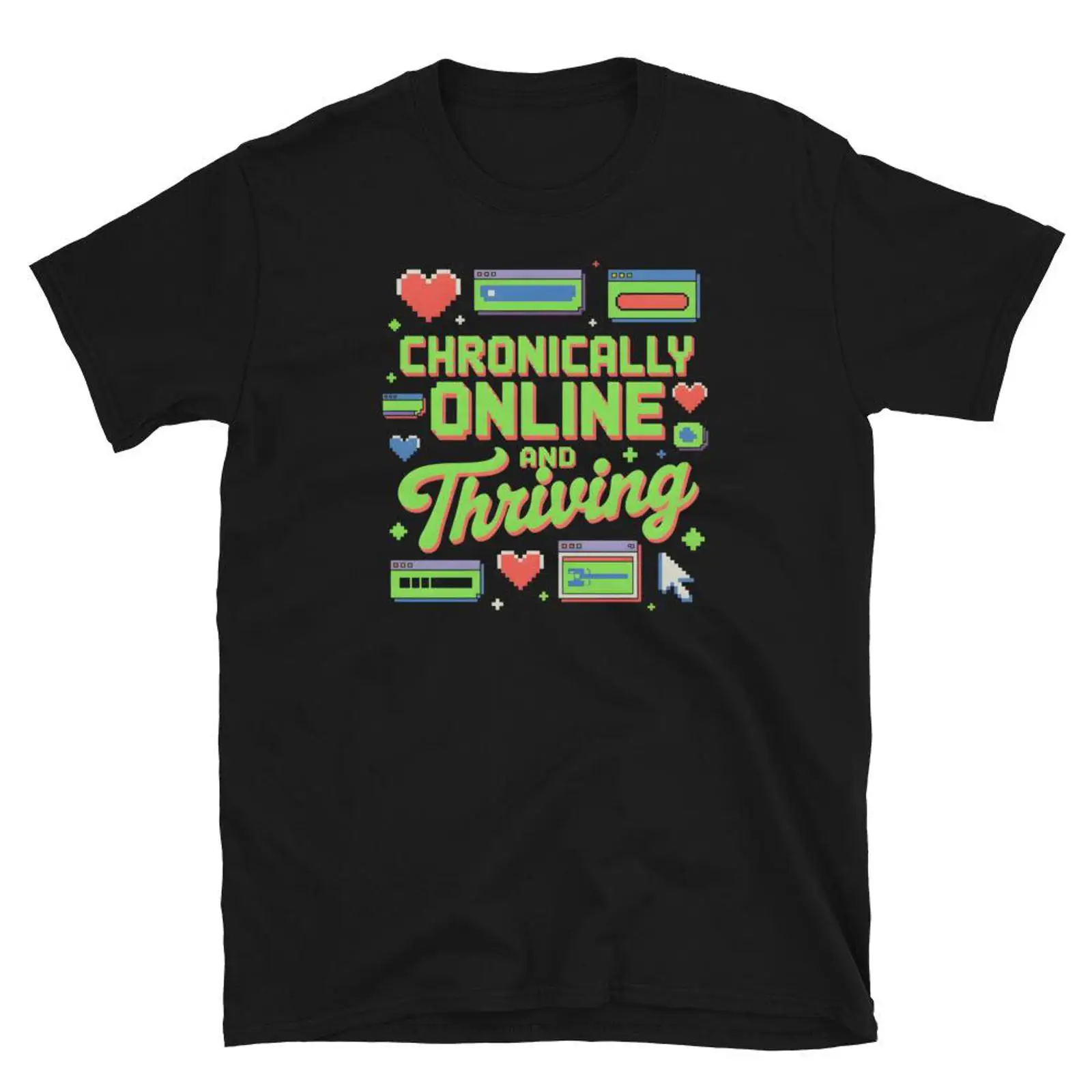 Vintage Fashion Gen Z - T-shirt « Chroniquement connecté et prospère