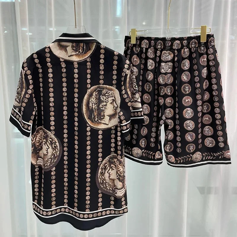 Vintage Victorian Fashion - Ensemble Chemise Hawaïenne et Short pour