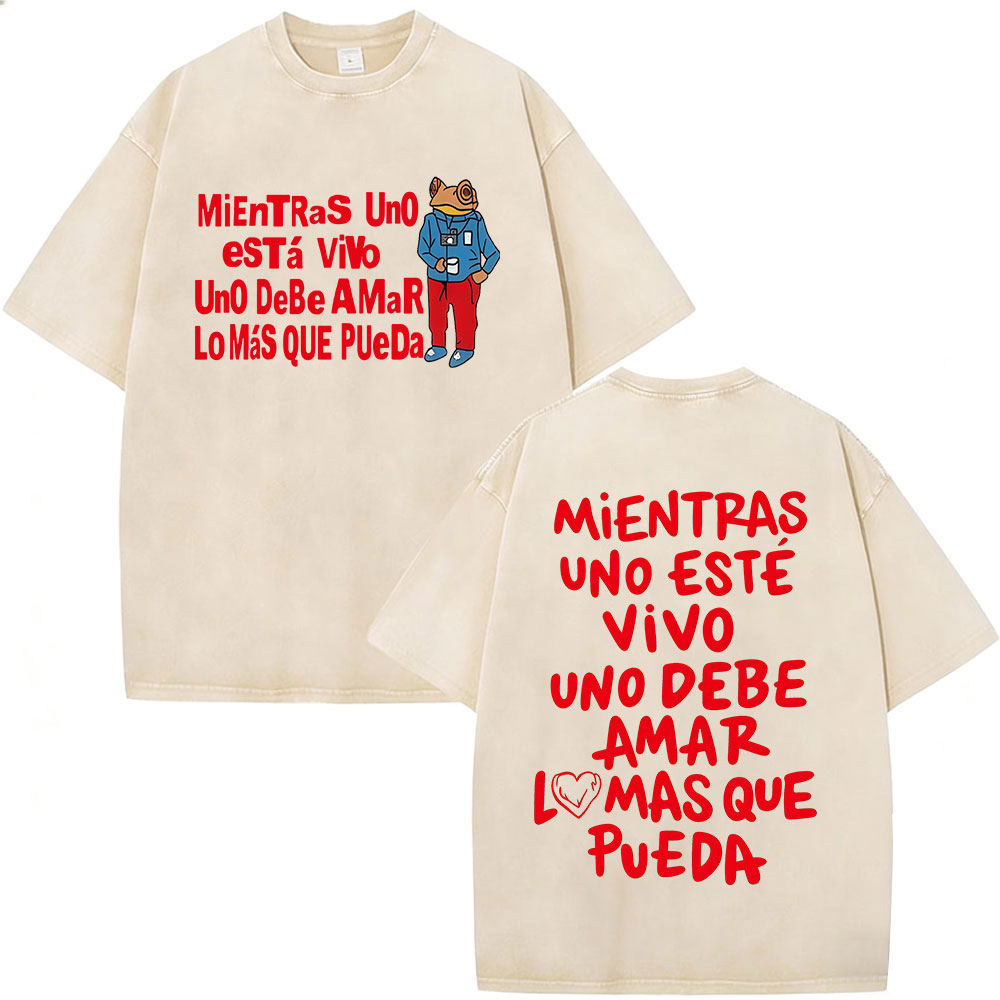 Vintage Fashion World - T-shirt vintage délavé Rapper Bad Bunny