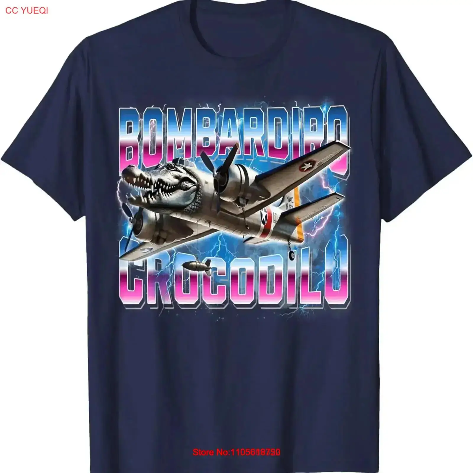 Vintage Fashion Gen Z - T-shirt Bombardiro Crocodilo Italian Brainrot Funny