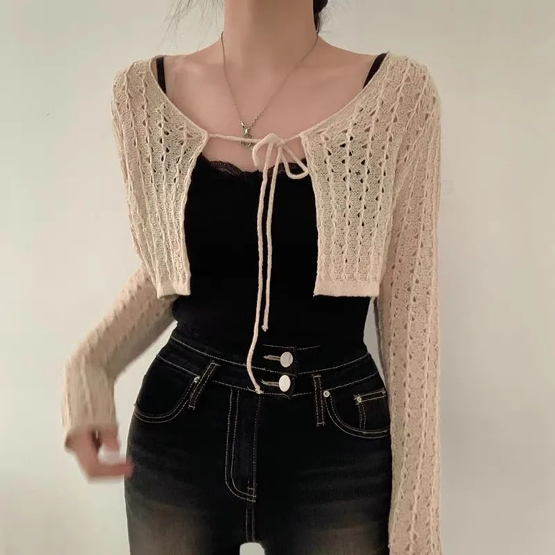 Cardigan court à nouer devant  - Crochet Top Boho avis et prix