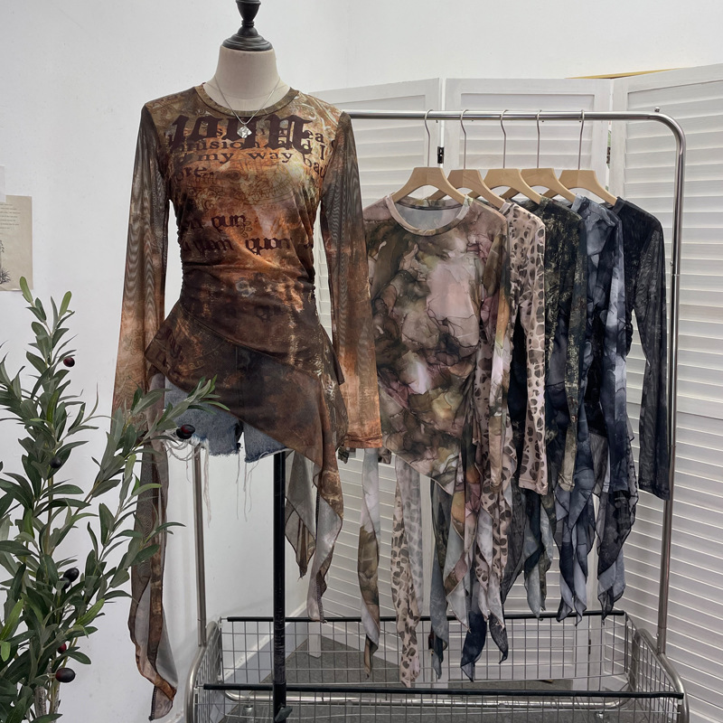 ISAROSE Y2K T-shirt en maille  - Tie Dye Shirt Vintage avis et prix