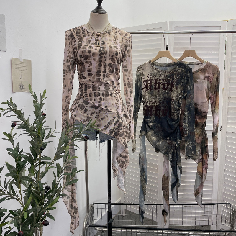 ISAROSE Y2K T-shirt en maille  - Tie Dye Shirt Vintage avis et prix