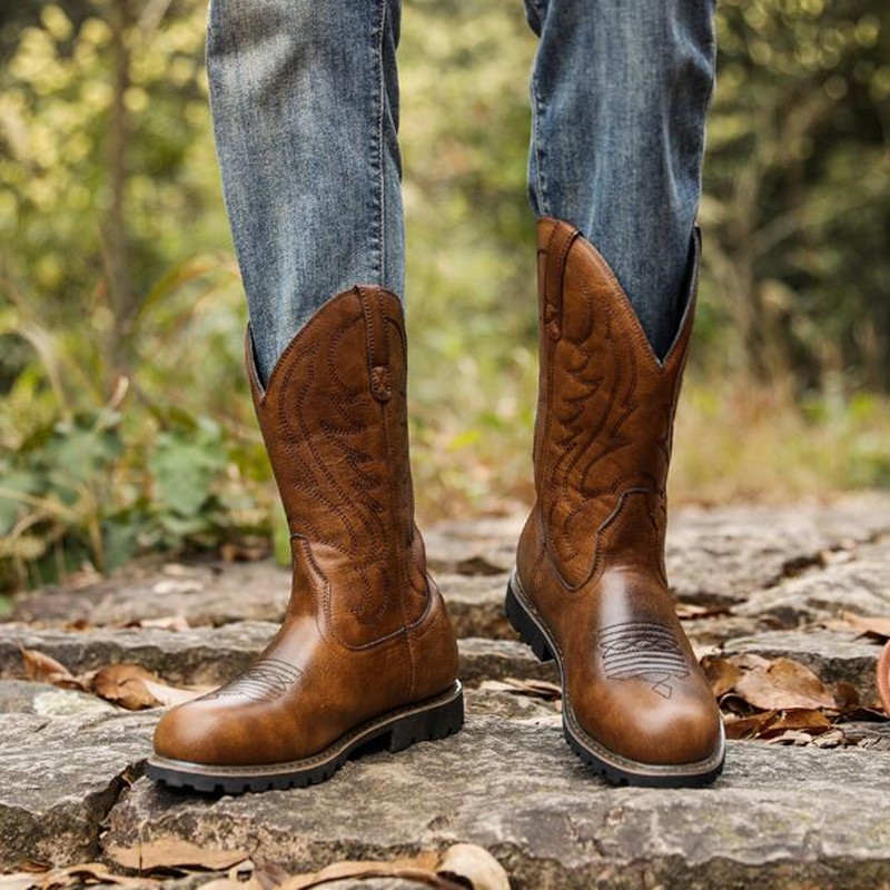 Bottes de cowboy à enfiler pou - Vintage Fashion Designers avis et prix