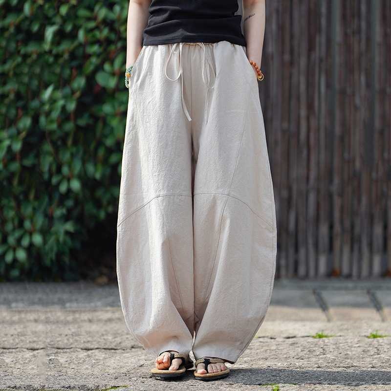 Pantalon Harem en Coton et Lin - Retro Track Pant avis et prix