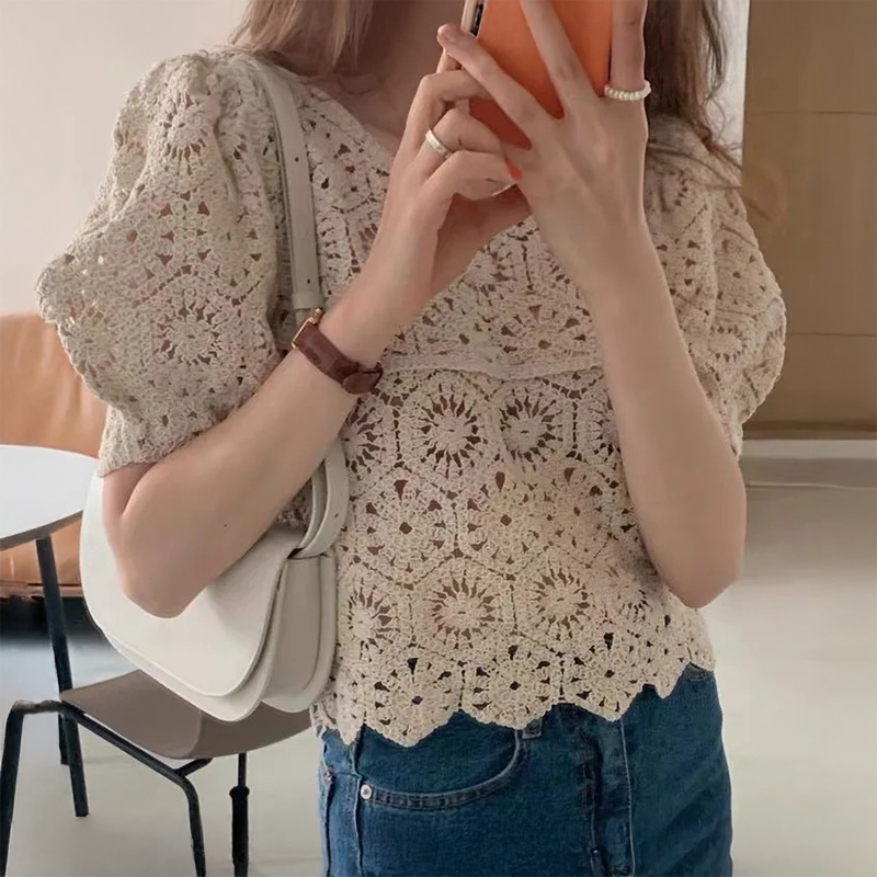 Haut en dentelle au crochet à  - Crochet Top Boho avis et prix