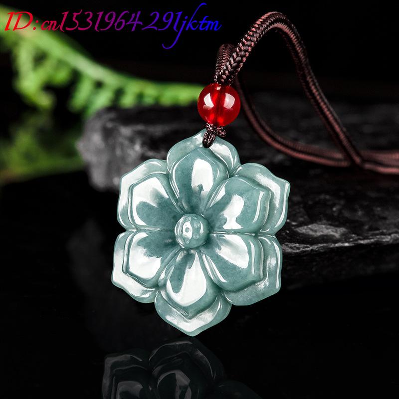 Collier pendentif fleur en jad - Vintage Fashion Luxury avis et prix