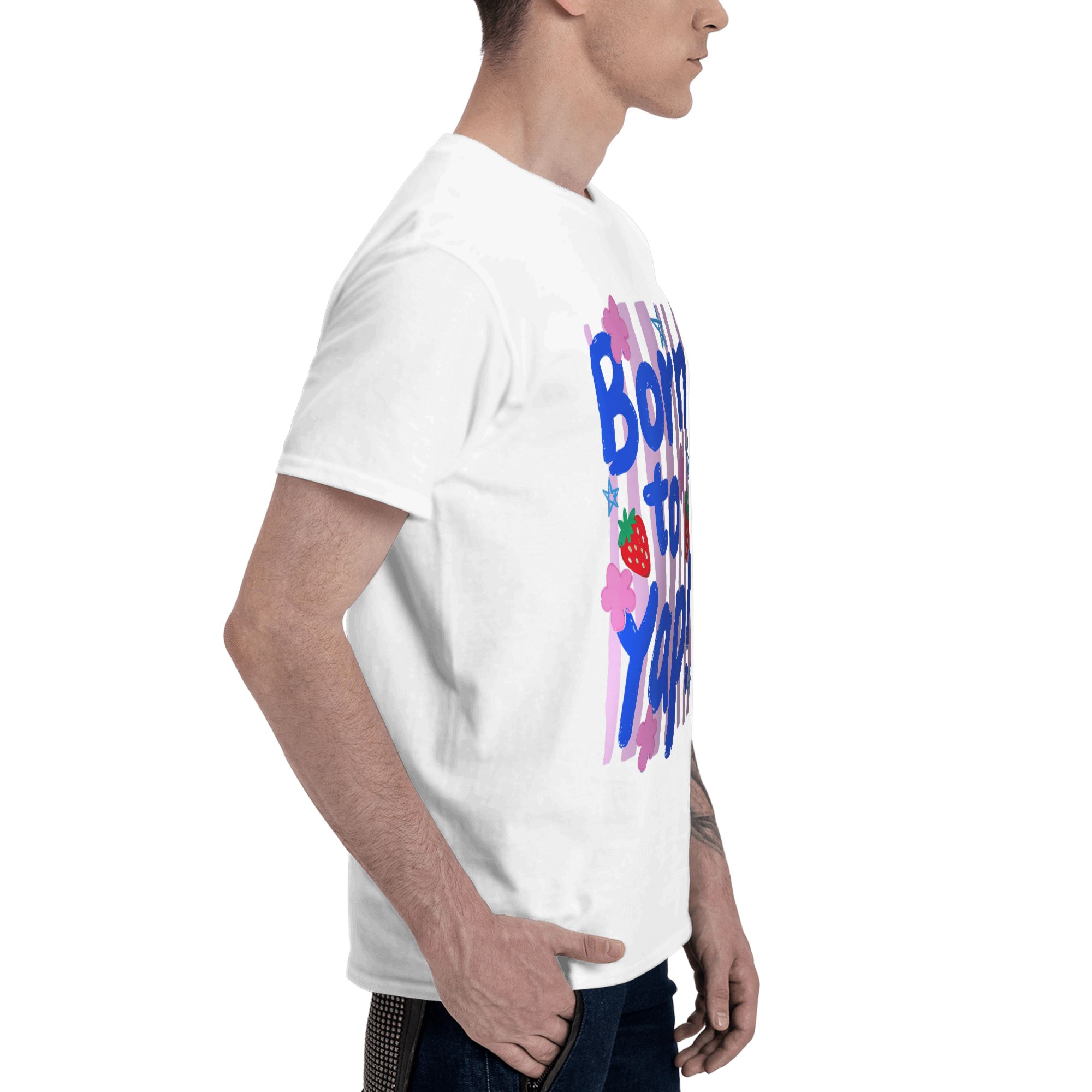 T-shirt pour hommes Preppy Bor - Vintage Fashion Gen Z avis et prix