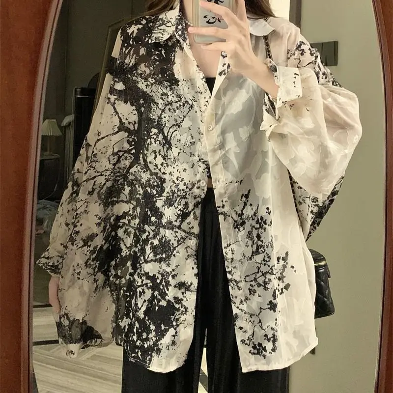 2025 chemises à manches longue - Tie Dye Shirt Vintage avis et prix