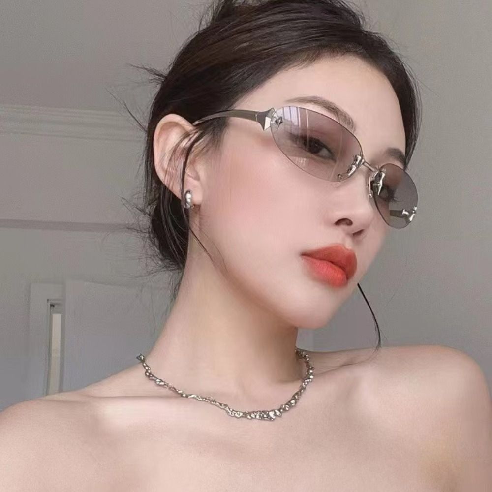 Lunettes de soleil sans montur - Vintage Fashion Y2K avis et prix