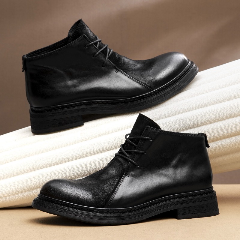 Bottes en cuir véritable vinta - Vintage Fashion Luxury avis et prix