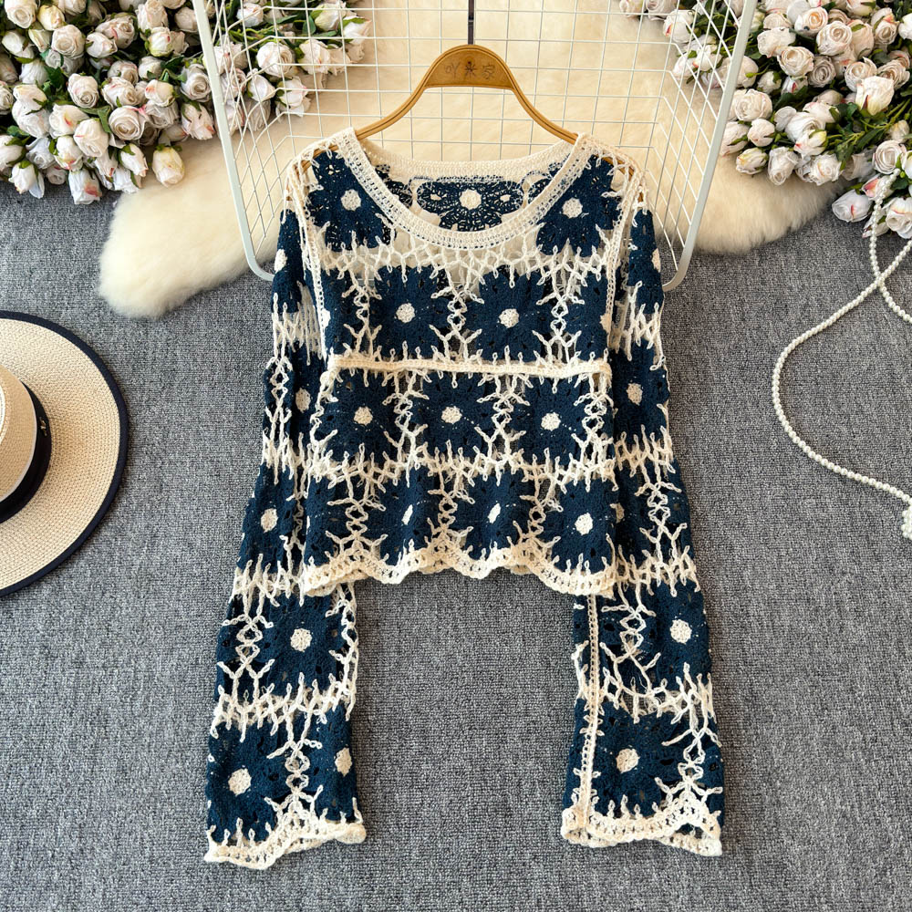 Haut en crochet floral pour fe - Crochet Top Boho avis et prix