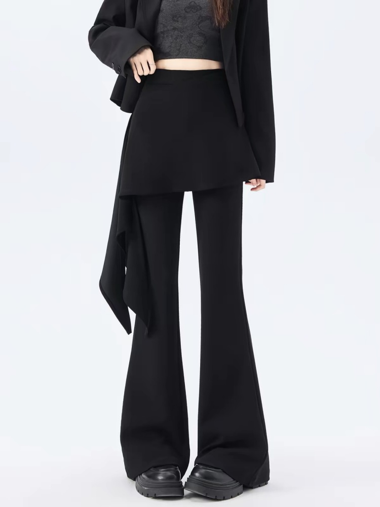 Pantalon évasé noir avec jupe  - Retro Track Pant avis et prix