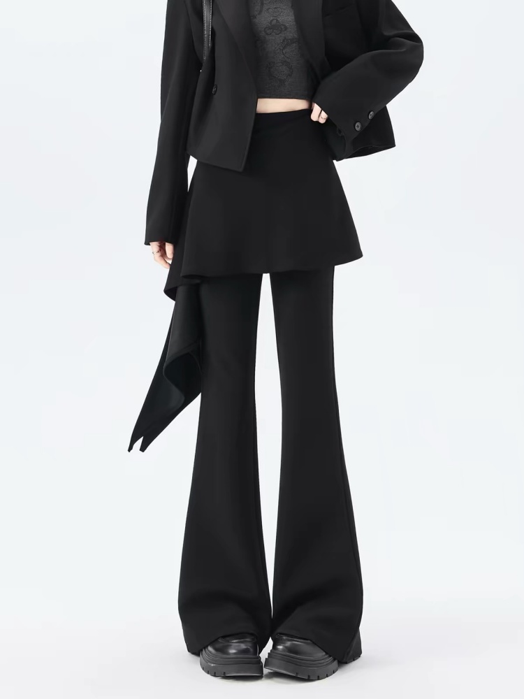 Pantalon évasé noir avec jupe  - Retro Track Pant avis et prix