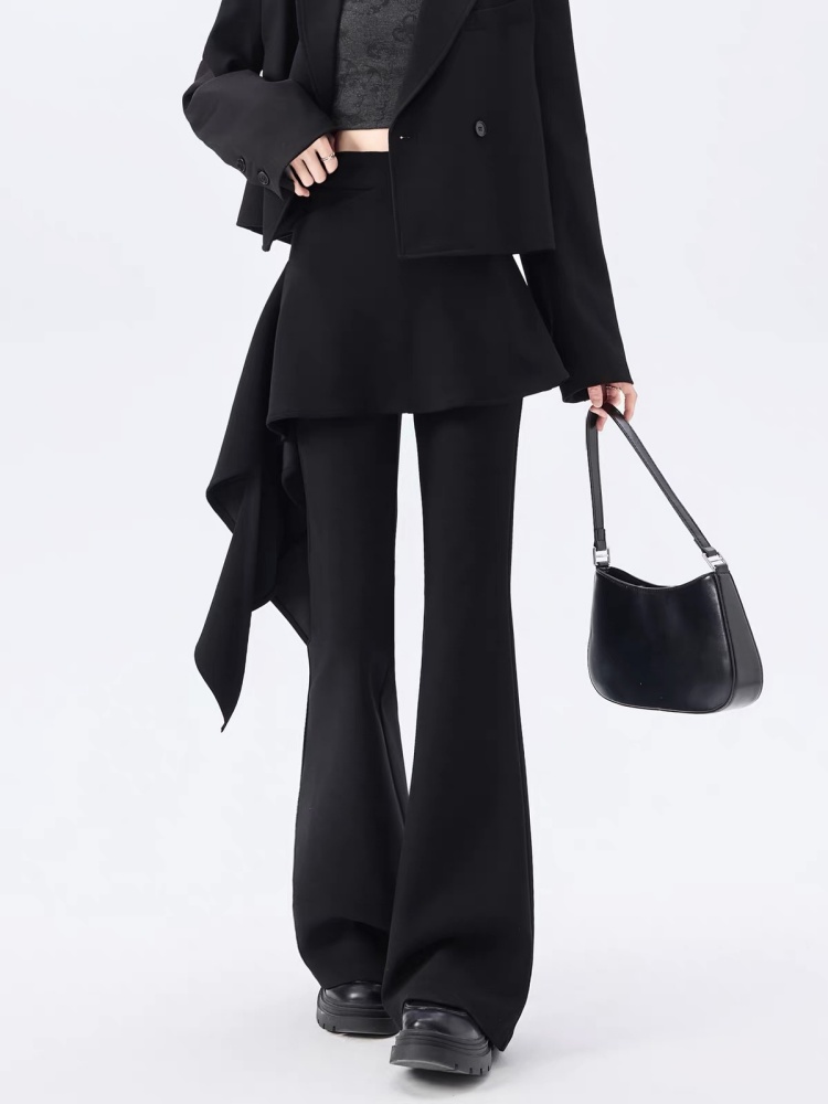 Pantalon évasé noir avec jupe  - Retro Track Pant avis et prix